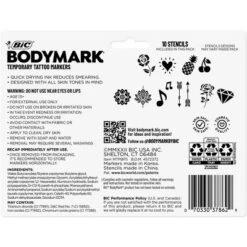 BodyMark By Bic 5pk Pastel Blister Tattoo Marker