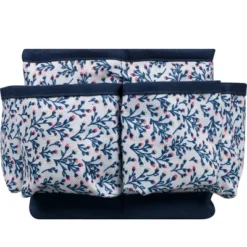 Singer Sewing Storage Organizer Desktop Spinner Navy Floral Print