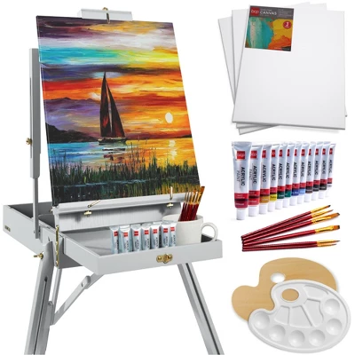 Best Choice Products French Easel, 32pc Beginners Kit Portable Wooden Adjustable Tripod W/ Paint Supplies 10 Best Choice Products French Easel, 32pc Beginners Kit Portable Wooden Adjustable Tripod W/ Paint Supplies - Image 10