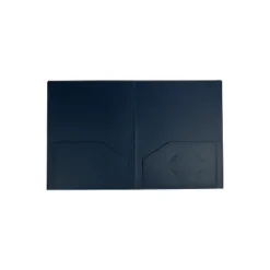 JAM Paper Heavy Duty 2-Pocket School Folders Navy Blue 6/Pack (383HNAA)