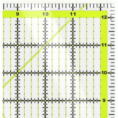 Arteza Quilter's Ruler, Acrylic, Square, 12.5"x12.5" 2 Arteza Quilter's Ruler, Acrylic, Square, 12.5"x12.5" - Image 2