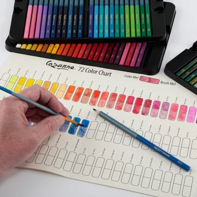 Cezanne Watercolor Pencils Set For Adults, Multicolor, Set Of 72 With DIY Swatch Page, Professional Artist Grade For Drawing, Sketching, Coloring, 5 Cezanne Watercolor Pencils Set For Adults, Multicolor, Set Of 72 With DIY Swatch Page, Professional Artist Grade For Drawing, Sketching, Coloring, - Image 5