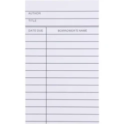 Paper Junkie 250 Pack Blank Library Cards For School Book Checkouts, CDs, DVDs, Vinyl Records, Classroom Supplies, White, 3 X 5 In 12 Paper Junkie 250 Pack Blank Library Cards For School Book Checkouts, CDs, DVDs, Vinyl Records, Classroom Supplies, White, 3 X 5 In -Stationery Sphere Outlet Store GUEST 73540952 1450 41b6 ac5e 19d724a3ba79