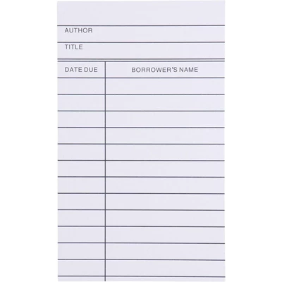 Paper Junkie 250 Pack Blank Library Cards For School Book Checkouts, CDs, DVDs, Vinyl Records, Classroom Supplies, White, 3 X 5 In 6 Paper Junkie 250 Pack Blank Library Cards For School Book Checkouts, CDs, DVDs, Vinyl Records, Classroom Supplies, White, 3 X 5 In - Image 6