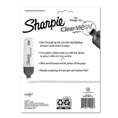 Sharpie Clear View Highlighters Chisel Assorted 8/Pack (1971843) 2472792 5 Sharpie Clear View Highlighters Chisel Assorted 8/Pack (1971843) 2472792 - Image 5