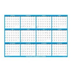 SwiftGlimpse 2024 Yearly Wall Calendar & Planner 32"x48" Blue -Stationery Sphere Outlet Store GUEST 74d19deb dca9 44ab a509 4a555de4a3a8