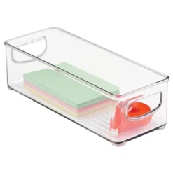 MDesign Small Plastic Office Storage Container Bin With Handles, 6 Pack - Clear 9 MDesign Small Plastic Office Storage Container Bin With Handles, 6 Pack - Clear -Stationery Sphere Outlet Store GUEST 7ddc0ffa 75d3 41ae a899 3b50354c2549