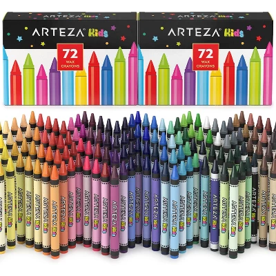Arteza Kids Wax Crayons, 72 Pieces - 2 Pack 3 Arteza Kids Wax Crayons, 72 Pieces - 2 Pack - Image 3