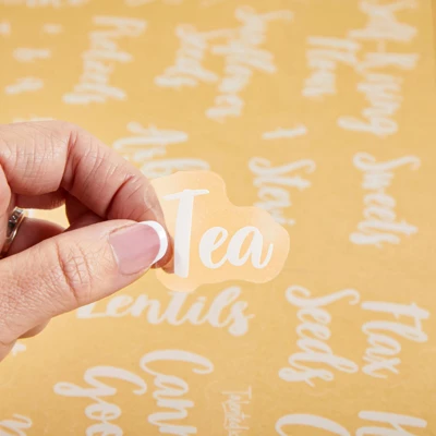 Talented Kitchen 135 Pack White Cursive Pantry Labels, Kitchen Food Storage Label Stickers For Containers, Jars And Canisters 3 Talented Kitchen 135 Pack White Cursive Pantry Labels, Kitchen Food Storage Label Stickers For Containers, Jars And Canisters - Image 3