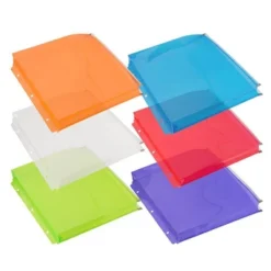 JAM Paper 6pk Plastic 3 Hole Punch Binder Envelopes With Zip Closure - Letter Booklet - 9 3/4 X 13 - Assorted -Stationery Sphere Outlet Store GUEST 81c3a5d8 6807 47bf 860e 69c57e2164e3