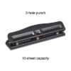 MyOfficeInnovations Adjustable Punch 10 Sheet Capacity Black (24539-CC/10574) 799809
