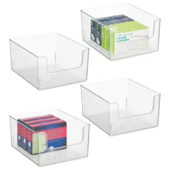 MDesign Plastic Home Office Storage Bin Container, Desk Organizer, 4 Pack -Stationery Sphere Outlet Store GUEST 85ef8eaf def7 4db9 8c5c 2b8f00c73642