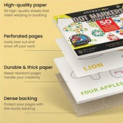 Arteza Kids Dot Markers 75ml, Alphabet/Numbers/Shapes Book, 7 Pieces -Stationery Sphere Outlet Store GUEST 866c46f6 af5f 4717 a983 c1b0a0330caa