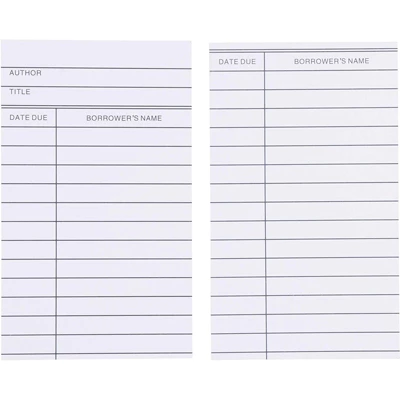Paper Junkie 250 Pack Blank Library Cards For School Book Checkouts, CDs, DVDs, Vinyl Records, Classroom Supplies, White, 3 X 5 In 5 Paper Junkie 250 Pack Blank Library Cards For School Book Checkouts, CDs, DVDs, Vinyl Records, Classroom Supplies, White, 3 X 5 In - Image 5
