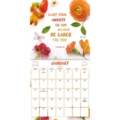 Trends International Inc. 2023-24 Wall Calendar 12"x12" Faith By Grace Ciao