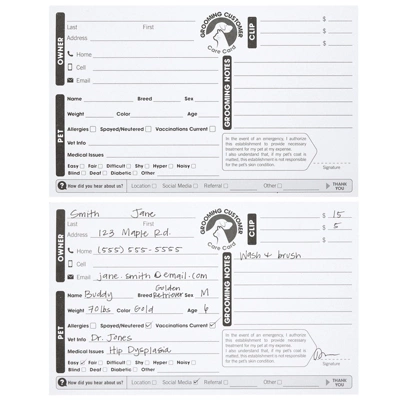 100 Pack Pet Grooming Card, Customer Information Cards Client Contact Profile Extender Pet Info Record Cards For Pet Dog Cat Groomers, 8 X 5 Inches 2 100 Pack Pet Grooming Card, Customer Information Cards Client Contact Profile Extender Pet Info Record Cards For Pet Dog Cat Groomers, 8 X 5 Inches - Image 2