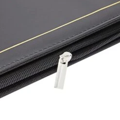 Bright Creations 9 Pocket Trading Card Binder With Zipper, Holds Up To 360 Cards, 14 X 11 In, Black & Gold Faux Leather -Stationery Sphere Outlet Store GUEST 8ac93fee 66b8 4f3b 9d88 5db6c550c78d