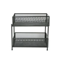 Mind Reader Metal Mesh Heavy Duty Organizer [2 TIER] Slide Out Basket Drawer For Kitchen, Bathroom, Office Desk (BLACK) -Stationery Sphere Outlet Store GUEST 8b141a9c 5f14 4c51 b1ec 5292c67c831b
