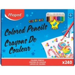 Maped Color'Peps Triangular Colored Pencils, School Pack Of 240