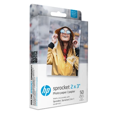 HP Sprocket 2x3" Premium Zink Sticky Back Photo Paper (50 Sheets) Starter Bundle 1 HP Sprocket 2x3" Premium Zink Sticky Back Photo Paper (50 Sheets) Starter Bundle