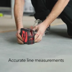 Dartwood Self-Leveling Laser Level Tool With Horizontal And Vertical Cross Lines And Rechargeable Battery (2 Pack, Red)