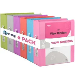 Enday 3-Ring View Binder With 2-Pockets - Multicolor 6 Pack 20 Enday 3-Ring View Binder With 2-Pockets - Multicolor 6 Pack -Stationery Sphere Outlet Store GUEST 8fa43c9b 485b 4de2 8be7 d49c2eab1a39