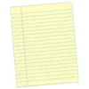 School Smart 3-Hole Punched Filler Paper, 8-1/2 X 11 Inches, Yellow, 100 Sheets