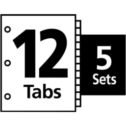 Avery Print & Apply Clear Label Dividers W/Color Tabs 12-Tab Letter 5 Sets 11405 -Stationery Sphere Outlet Store GUEST 92de92f9 a3ec 4b9b a5ed 468a55657e31