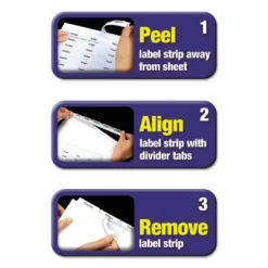 Avery Print & Apply Clear Label Dividers W/White Tabs 5-Tab Letter 5 Sets 11436 -Stationery Sphere Outlet Store GUEST 9437e75b c2f8 460c b002 b3e2b3b41d10
