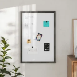 Flash Furniture Bristol Wall Mount White Board With Included Dry Erase Marker, 4 Magnets, And Eraser For Home, School Or Business