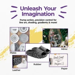 PINTAR Premium Acrylic Paint Pens - 1mm Fine Tip Pens For Rock Painting, Ceramic, Wood, Craft Supplies, DIY Project (6 Black) -Stationery Sphere Outlet Store GUEST 97752874 8479 4563 a91a 542fc8b75d90