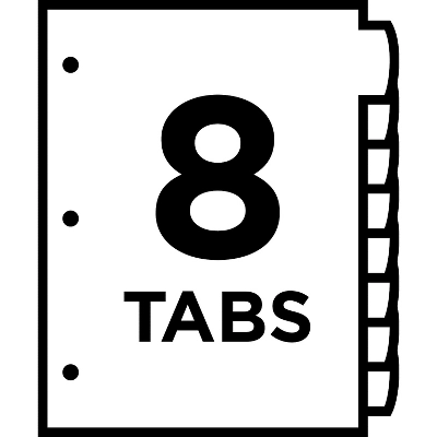 Avery Write-On Big Tab Plastic Dividers 8-Tab Letter 16371 7 Avery Write-On Big Tab Plastic Dividers 8-Tab Letter 16371 - Image 7