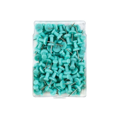 JAM Paper Colored Pushpins Teal Push Pins 2 Packs Of 100 22432067A 2 JAM Paper Colored Pushpins Teal Push Pins 2 Packs Of 100 22432067A - Image 2