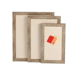 18" X 27" Rustic Wood Beatrice Pinboard Brown - DesignOvation -Stationery Sphere Outlet Store GUEST 9919f384 abf9 4221 9374 ef513c422896