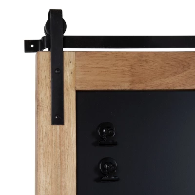 24" X 36" Samuels Wood Framed Wall Chalkboard Rustic Brown/Black - Kate & Laurel All Things Decor 2 24" X 36" Samuels Wood Framed Wall Chalkboard Rustic Brown/Black - Kate & Laurel All Things Decor - Image 2