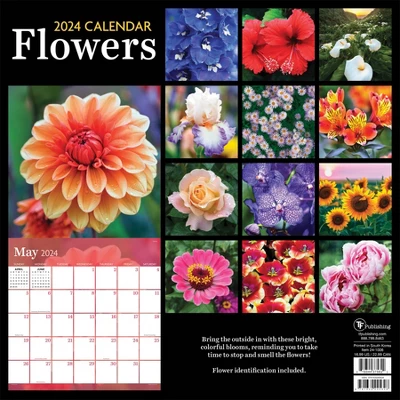 TF Publishing 2024 Wall Calendar 12"x12" Flowers 4 TF Publishing 2024 Wall Calendar 12"x12" Flowers - Image 4