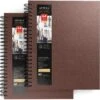 Arteza Watercolor Paper Pad, Spiral-Bound Hardcover, Brown, 9"x12" - 2 Pack