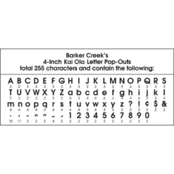 Barker Creek Letter Pop-Outs Kai Ola 4" 255 Characters/Set BC1729 -Stationery Sphere Outlet Store GUEST a220666e 82df 40b3 929b f7319935e041