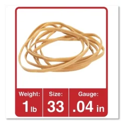 UNIVERSAL Rubber Bands Size 33 3-1/2 X 1/8 640 Bands/1lb Pack 00133