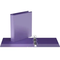 1.5" Premium Round Ring Binder 6pk Customizable View Purple - Easyview