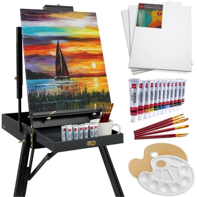 Best Choice Products French Easel, 32pc Beginners Kit Portable Wooden Adjustable Tripod W/ Paint Supplies 8 Best Choice Products French Easel, 32pc Beginners Kit Portable Wooden Adjustable Tripod W/ Paint Supplies - Image 8