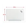 Universal Frameless Magnetic Glass Marker Board 36" X 24" White 43202