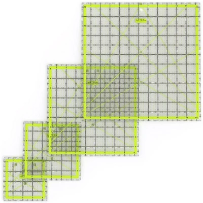 Arteza Acrylic Quilter's Ruler Kit, Non-Slip Rings- 5 Pack 2 Arteza Acrylic Quilter's Ruler Kit, Non-Slip Rings- 5 Pack - Image 2