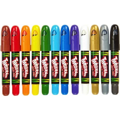 Crayola Twistables Slick Stix Crayons, Assorted Metallic Colors, Set Of 12 1 Crayola Twistables Slick Stix Crayons, Assorted Metallic Colors, Set Of 12