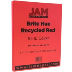 JAM Paper Brite Hue 65lb Cardstock Paper 8.5" X 11" 50pk -Stationery Sphere Outlet Store GUEST a9743996 3552 417f b78a 4cb4f6531560