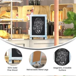 Merrick Lane Set Of 10 Wall Mount Or Tabletop Magnetic Chalkboards With Folding Metal Legs -Stationery Sphere Outlet Store GUEST aa0dfd0b f2c4 4152 bf83 9774ea74b985