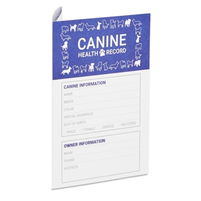 Juvale 24 Pack Puppy Vaccination Record Card, Dog Vaccine And Canine Health Booklets, 5 X 3.5 In 5 Juvale 24 Pack Puppy Vaccination Record Card, Dog Vaccine And Canine Health Booklets, 5 X 3.5 In - Image 5