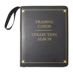 Bright Creations 9 Pocket Trading Card Binder With Removable Sleeves, Holds Up To 900 Cards, 14 X 11 In, Black & Gold Faux Leather -Stationery Sphere Outlet Store GUEST ab1d5a7a 846e 4325 b65f e322a9d0f287