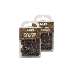 JAM Paper Colored Pushpins Chocolate Brown Push Pins 2 Packs Of 100 222419049A -Stationery Sphere Outlet Store GUEST abf51998 da4f 430f bcda 52f33ecc26a0