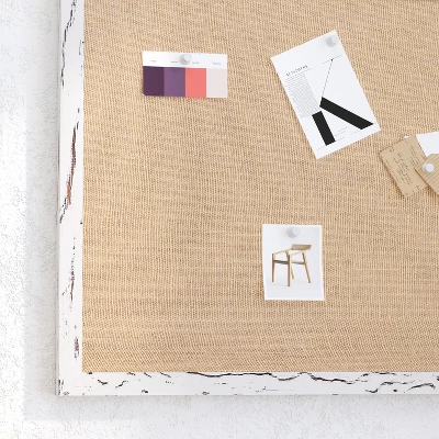 Merrick Lane Linen Display Board With Wooden Frame And Push Pins 4 Merrick Lane Linen Display Board With Wooden Frame And Push Pins - Image 4